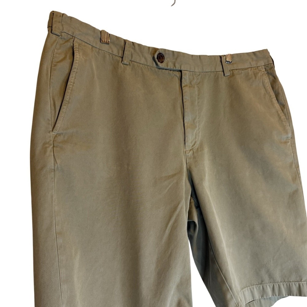 Brooks Brothers Mens Green Khaki Bermuda Preppy Classic Cotton Golf Shorts 40" - Picture 3 of 11